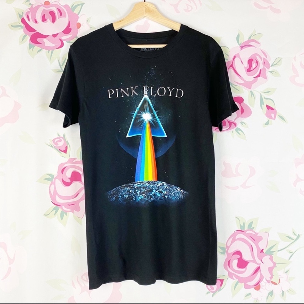 NEW Pink Floyd Black Graphic Cotton Tee Shirt S